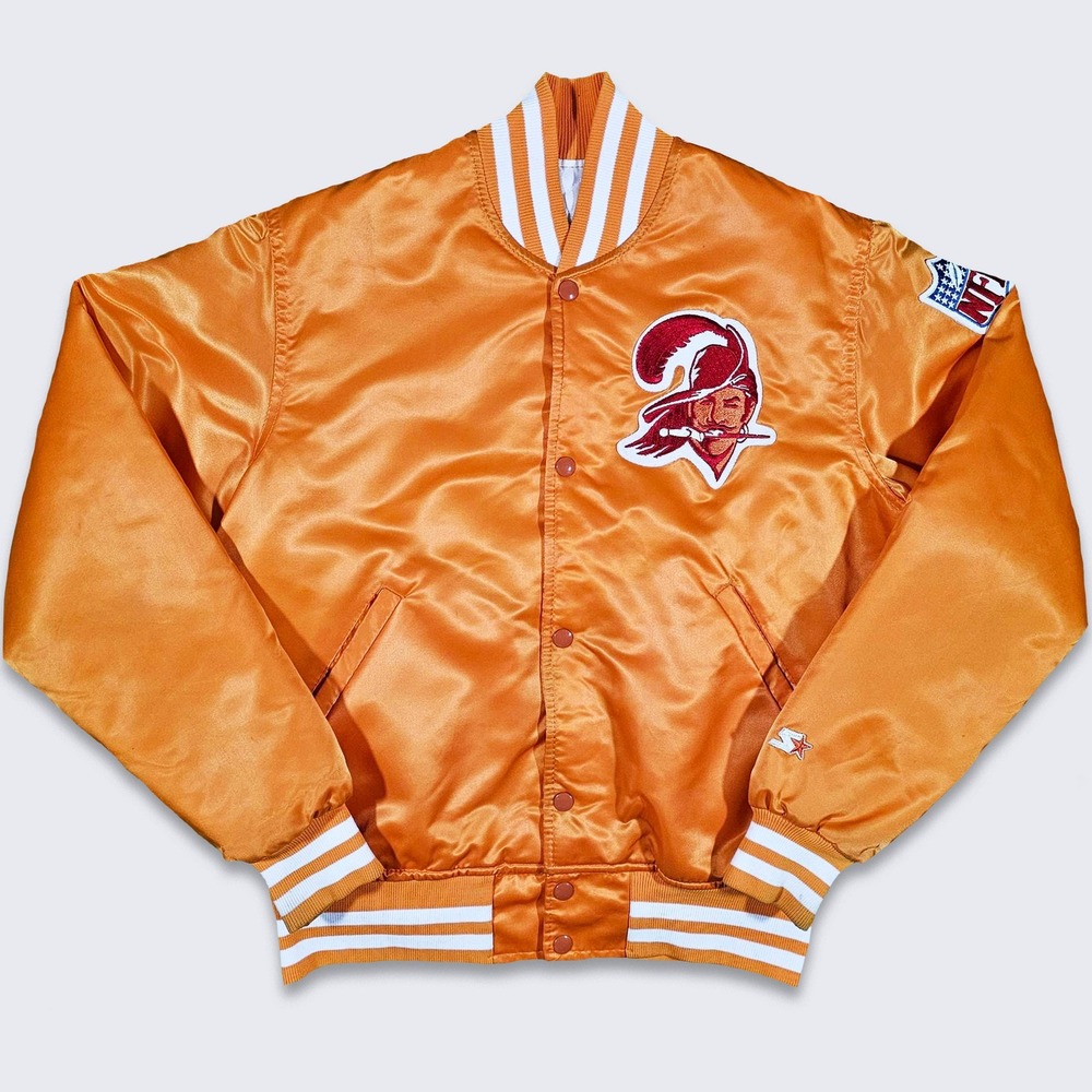 Tampa Bay Buccaneers Vintage 80s Starter Satin Bomber Jacket